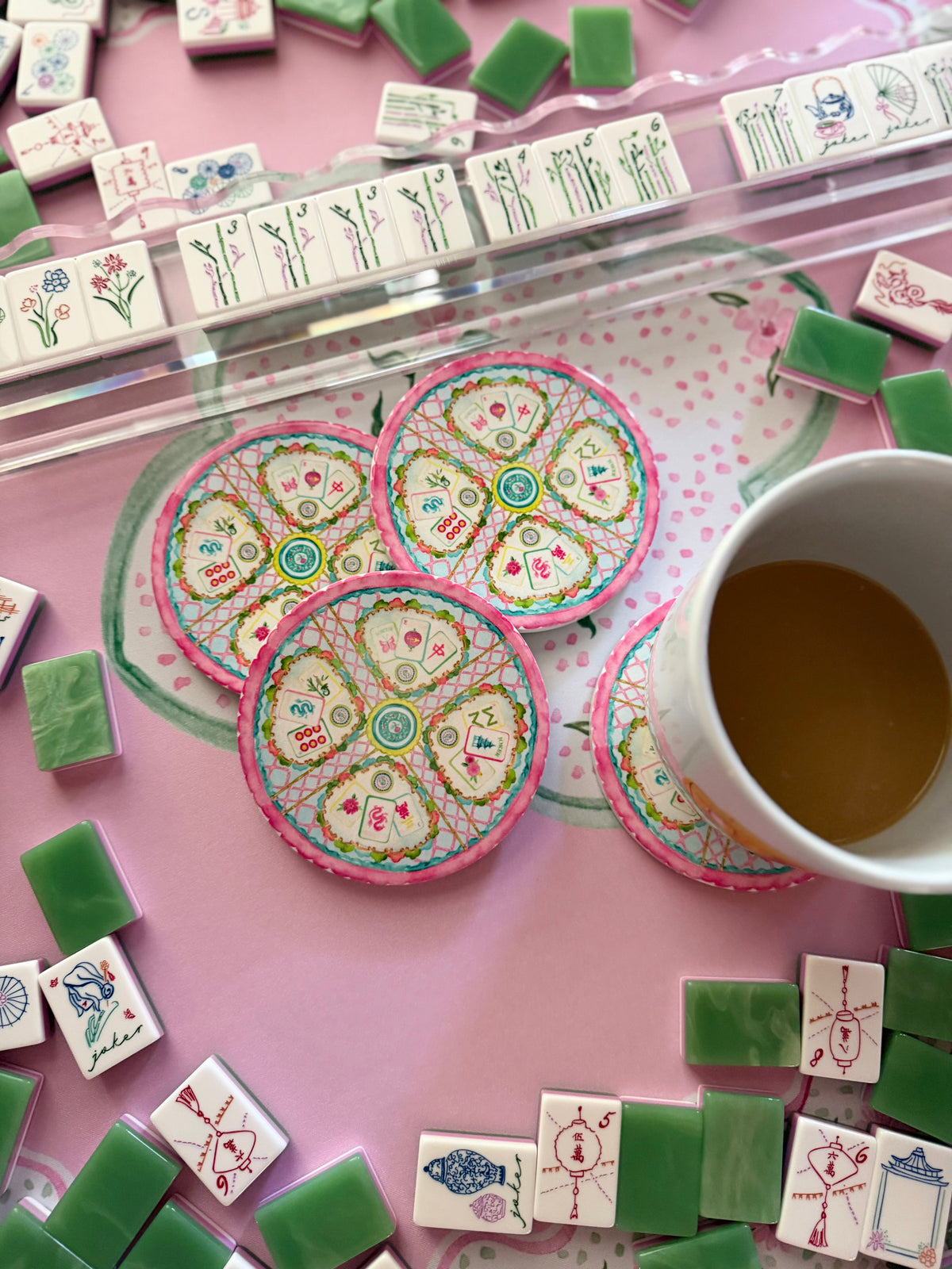 Set of 4 Mahjong Coasters