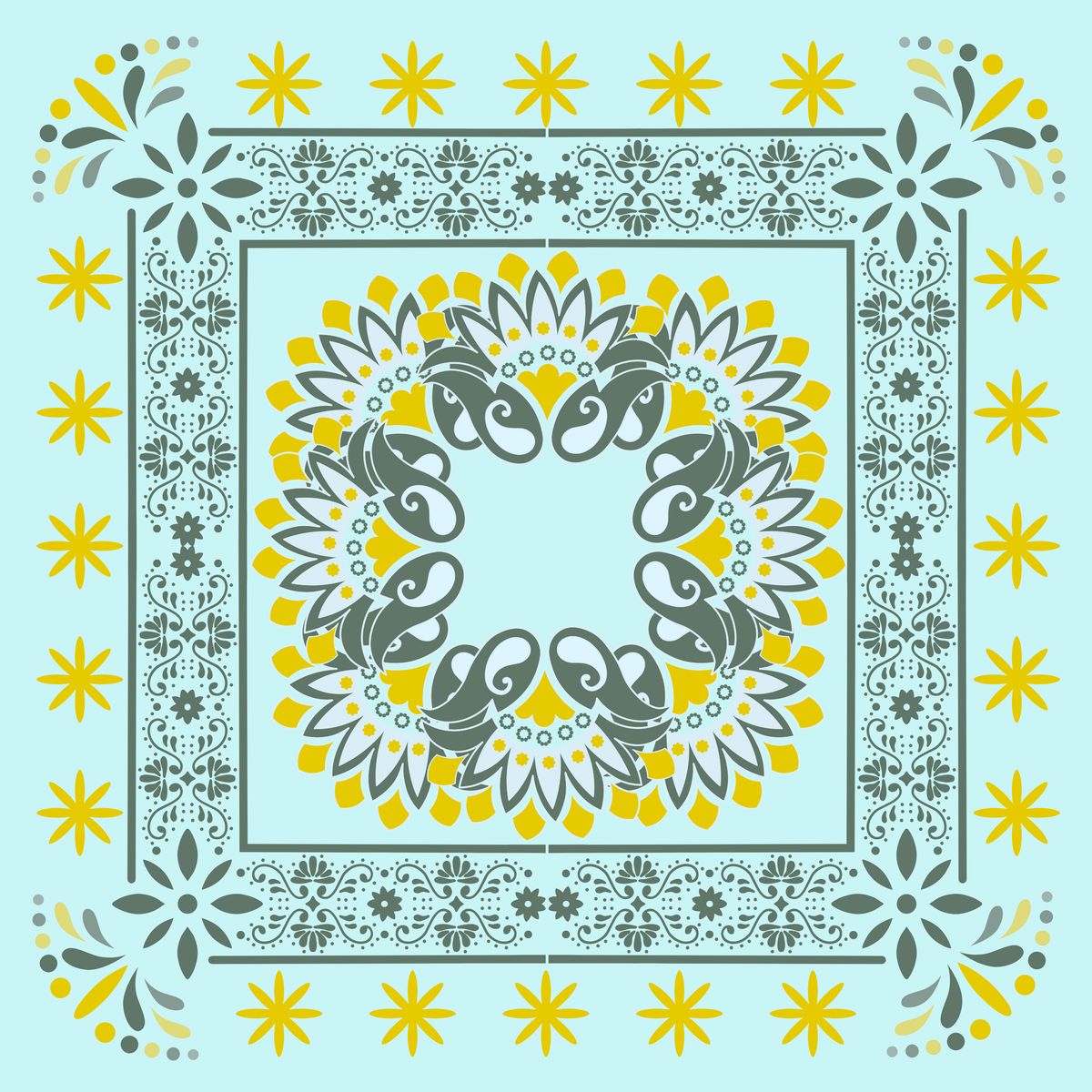 Morning Meadow Neoprene Mahjong Mat